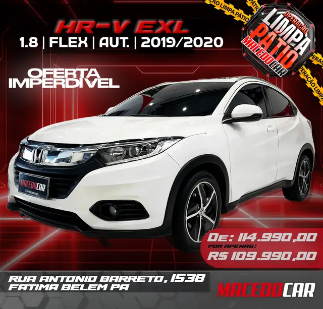 Carro Honda HR-V 2020 EX CVT 1.8 I-VTEC FlexOne