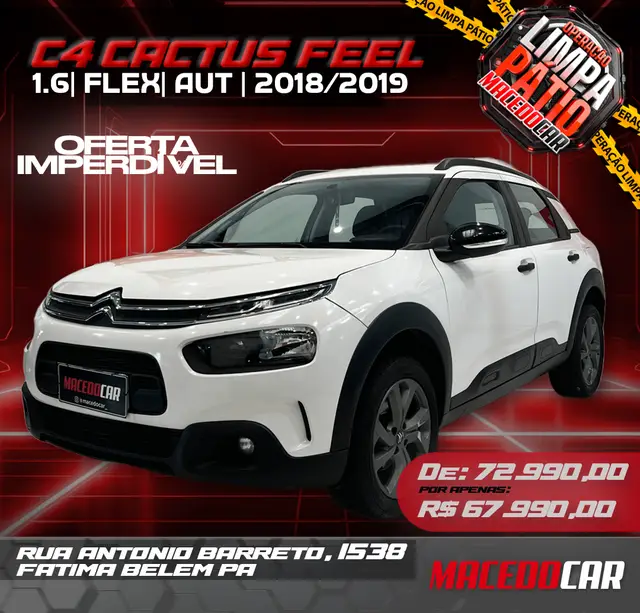 Carro Citroën C4 Cactus 2019 1.6 Feel (Flex)