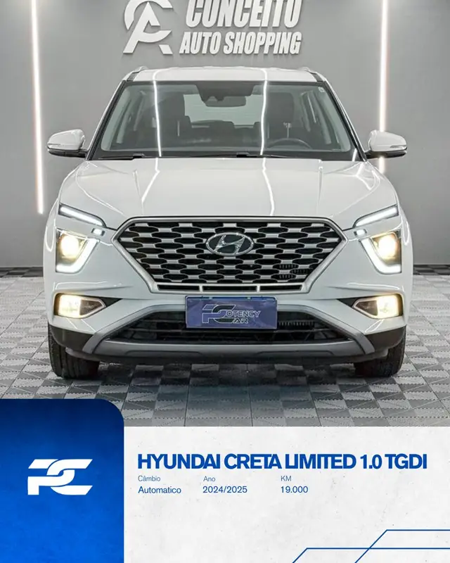 Carro Hyundai Creta 2025 Limited 1.0 Turbo (Aut) (Flex)