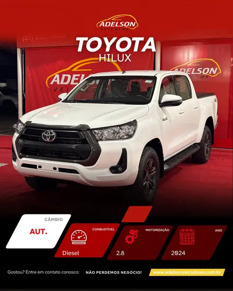 Carro Toyota Hilux Cabine Dupla 2024 Conquest 4x4 2.8 Diesel