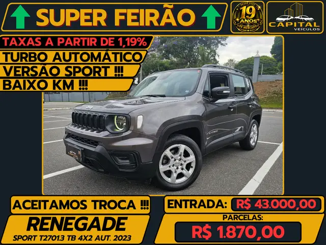 Carro Jeep Renegade 2023 T270 1.3 Turbo 4x2