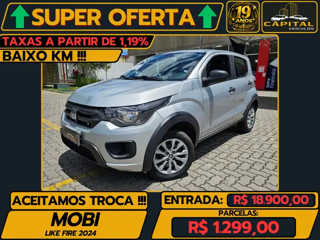 Carro Fiat Mobi 2024 Like 1.0