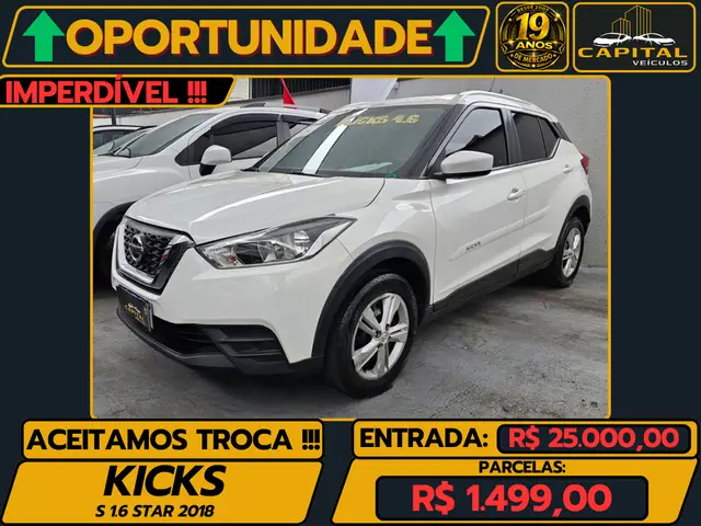 Carro Nissan Kicks 2018 1.6 S CVT (Flex)