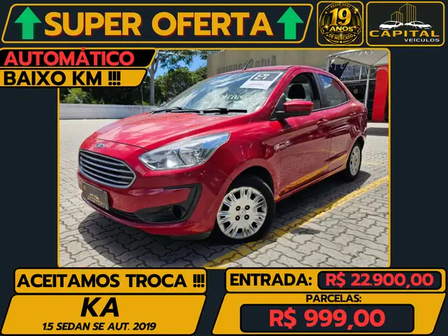 Carro Ford Ka Sedan 2019 SE 1.5 12v (Aut) (Flex)