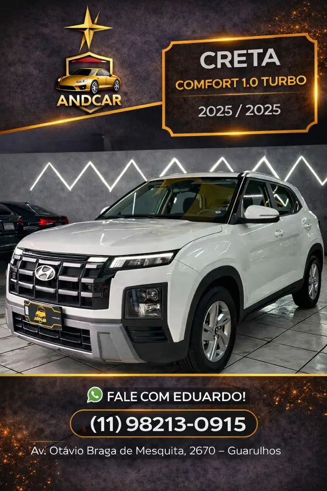 Carro Hyundai Creta 2025 Comfort 1.0 Turbo (Aut) (Flex)