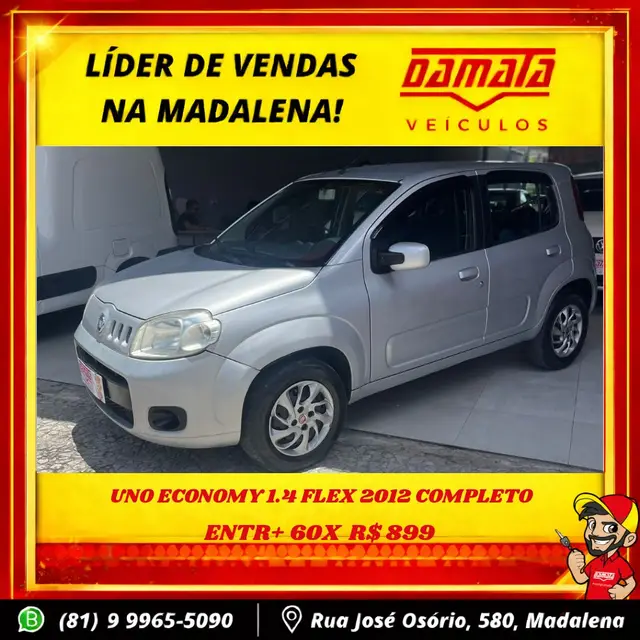 Carro Fiat Uno 2012 Economy 1.4 8V (Flex) 2P