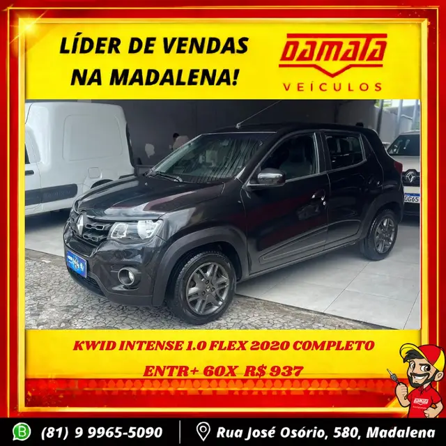 Carro Renault Kwid 2021 Intense 1.0 12v SCe (Flex)