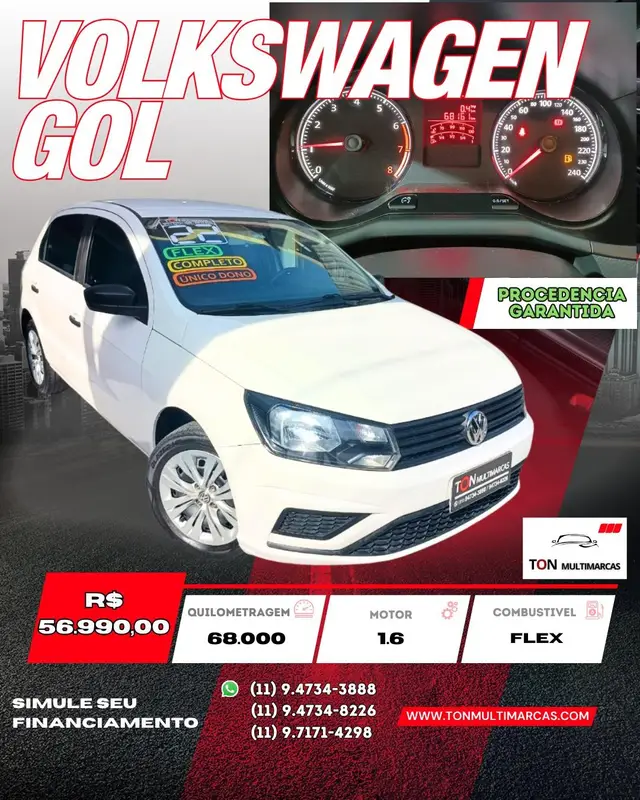 Carro Volkswagen Gol 2022 1.6 (Flex)