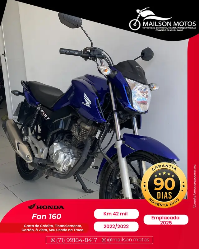 Moto Honda CG 160 2022 Fan