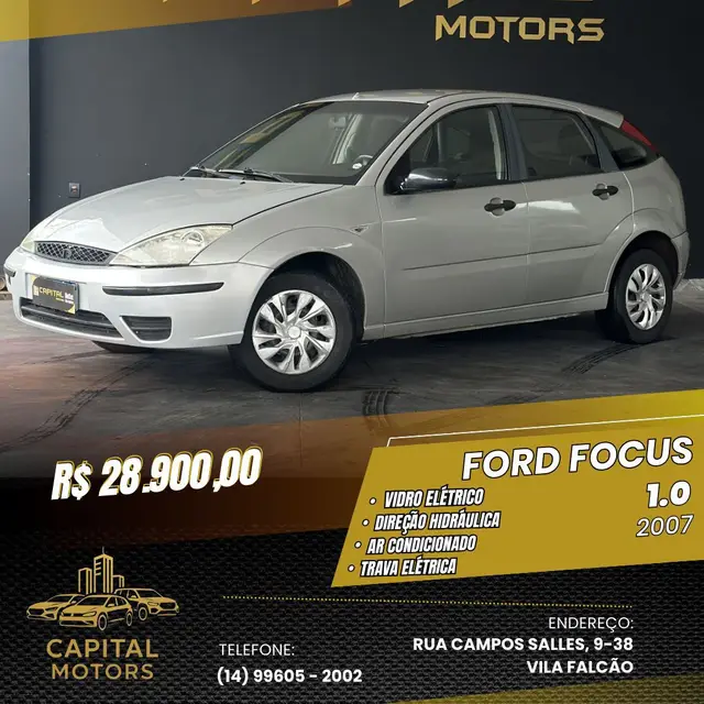Carro Ford Focus Hatch 2007 GL 1.6 8V