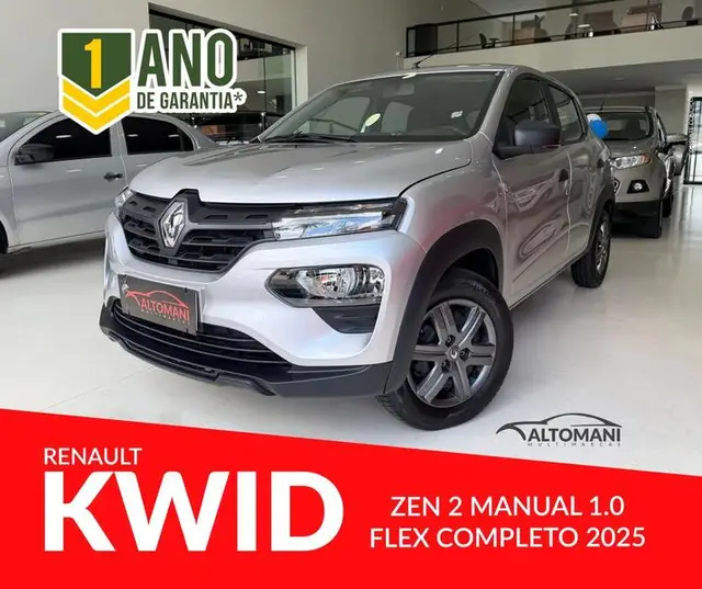 Carro Renault Kwid 2025 Zen 1.0 12v SCe (Flex)