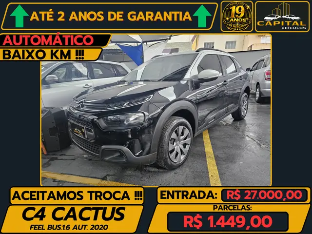 Carro Citroën C4 Cactus 2020 1.6 Feel (Aut) (Flex)