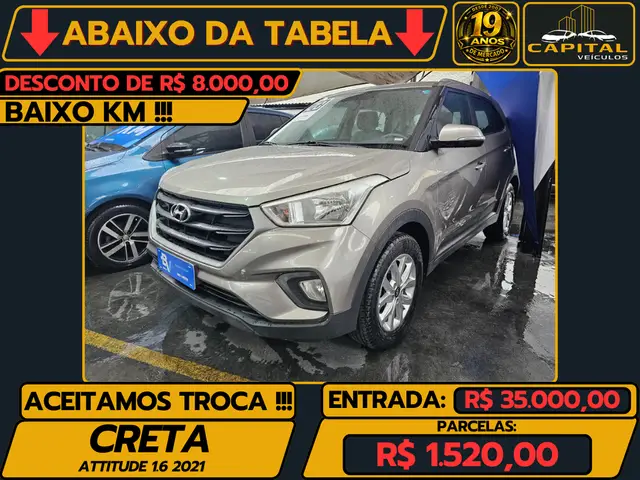 Carro Hyundai Creta 2021 Attitude 1.6 (Aut) (Flex)