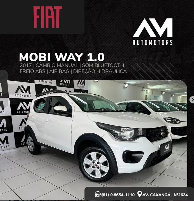 Carro Fiat Mobi 2017 Evo Way 1.0 (Flex)