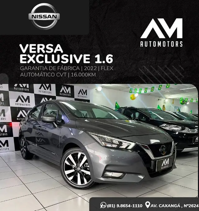 Carro Nissan Versa 2022 Exclusive 1.6 (Flex) (Aut)
