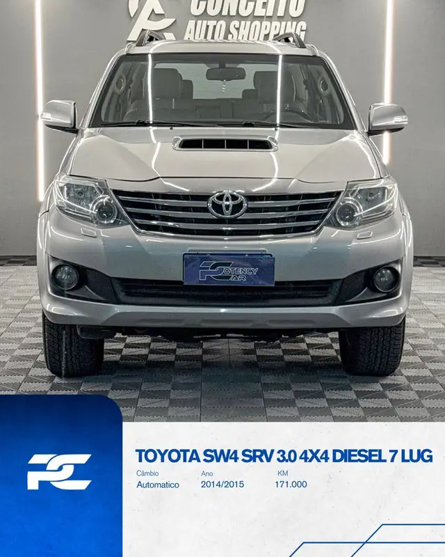 Carro Toyota Hilux SW4 2015 SRV 4x4 3.0 Turbo  (aut)