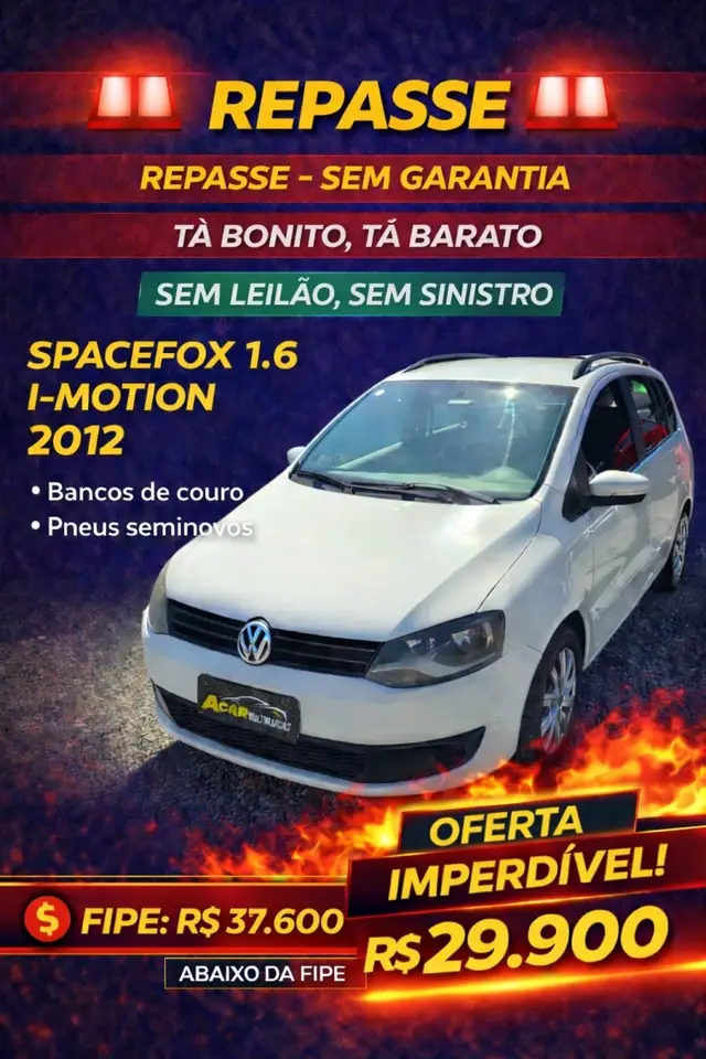 Carro Volkswagen SpaceFox 2012 Sportline iMotion 1.6 8V (Flex) (Aut)