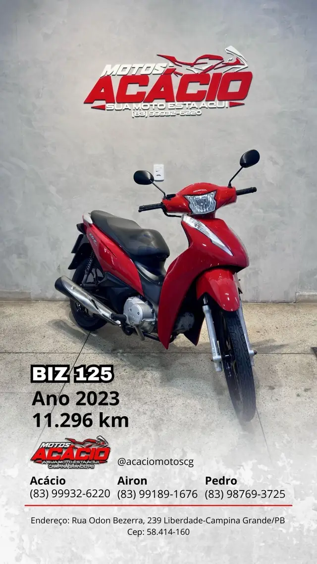 Moto Honda Biz 125i 2023 Flex