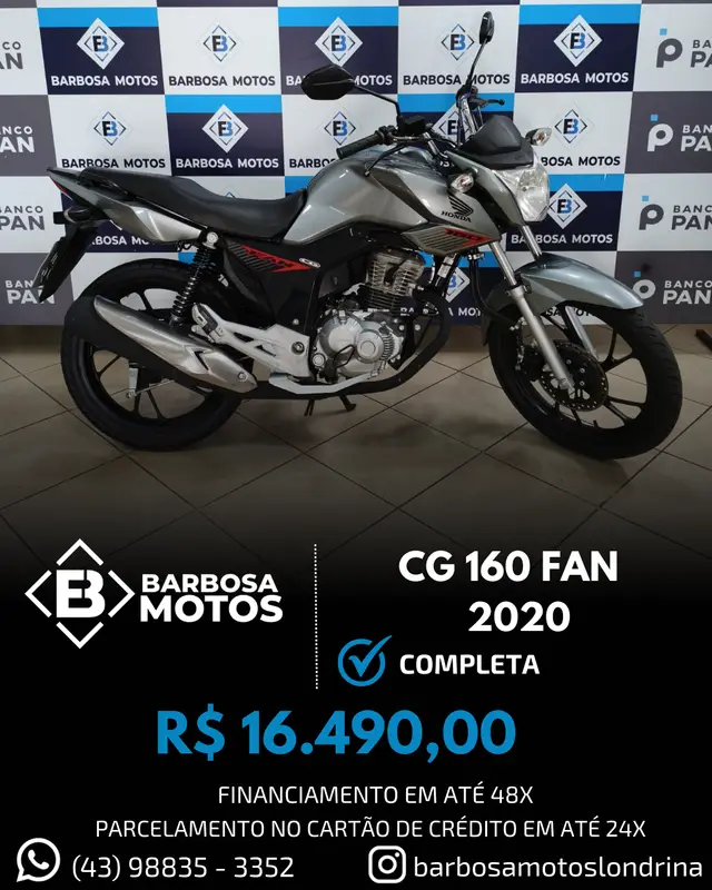 Moto Honda CG 160 2020 Fan