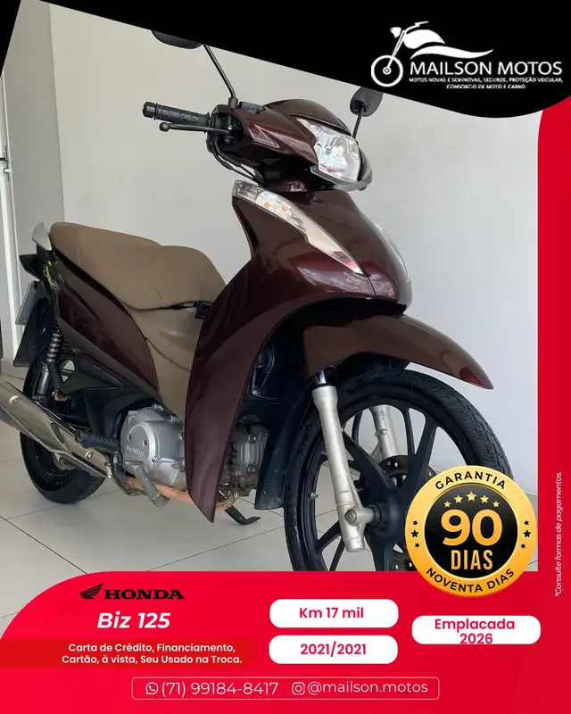 Moto Honda Biz 125 2021 Flex