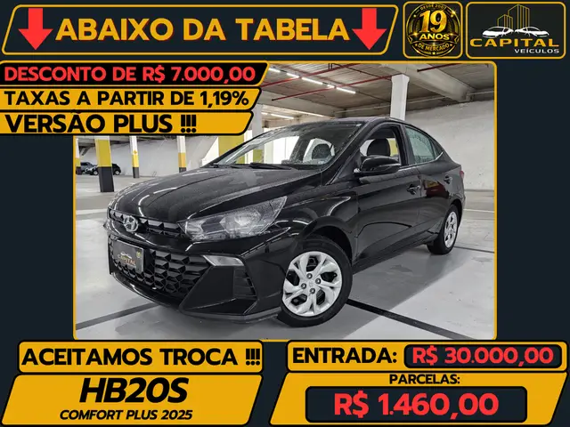 Carro Hyundai HB20S 2025 Comfort Plus 1.0