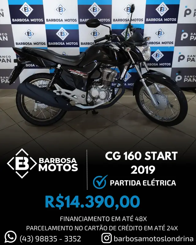 Moto Honda CG 160 2019 Start