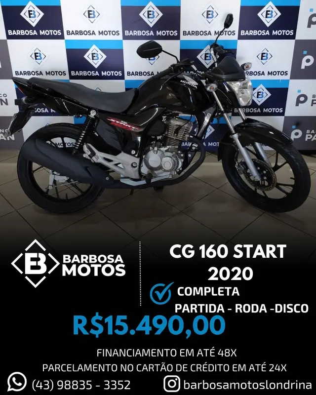Moto Honda CG 160 2020 Start