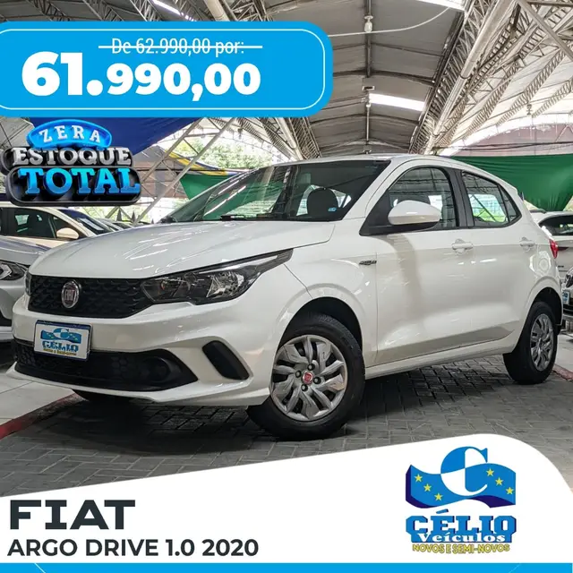 Carro Fiat Argo 2020 Drive 1.0 Firefly (Flex)