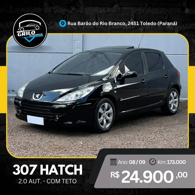 Carro Peugeot 307 2009 Hatch. Feline 2.0 16V (flex) (aut)