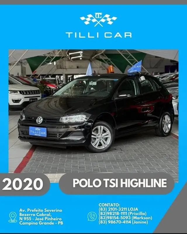Carro Volkswagen Polo 2020 1.0 200 TSI Sense (Aut) (Flex) (PCD)