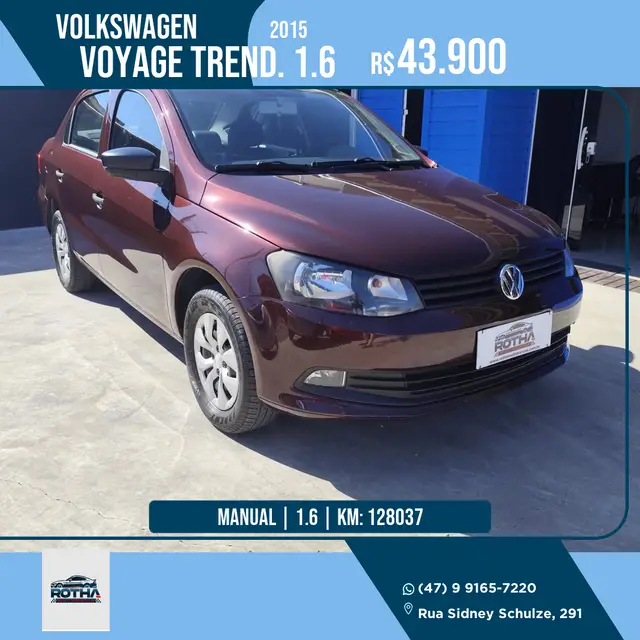 Carro Volkswagen Voyage 2015 1.6 Trendline (Flex)