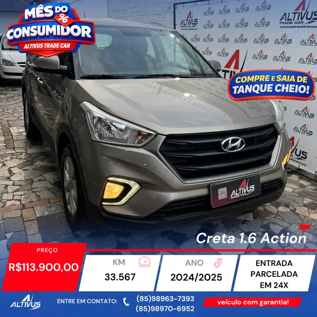 Carro Hyundai Creta 2025 Action 1.6 (Aut) (Flex)