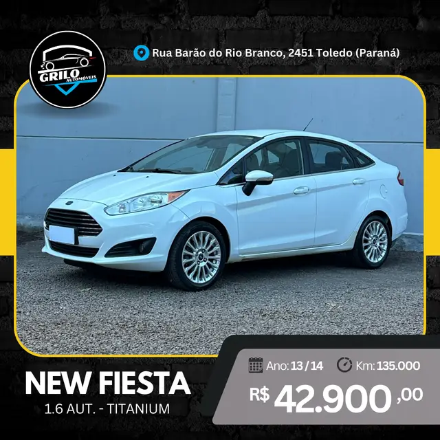 Carro Ford New Fiesta Sedan 2014 1.6 Titanium PowerShift (Flex)