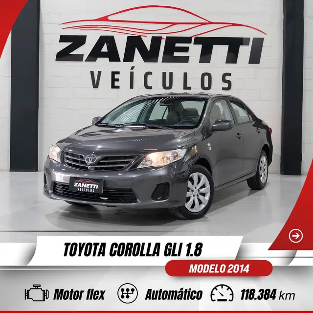 Carro Toyota Corolla 2014 Sedan 1.8 Dual VVT-i GLI (flex)