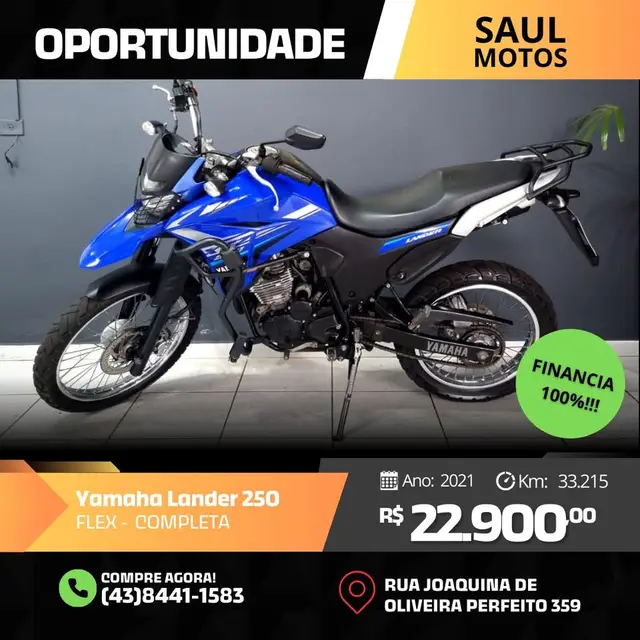 Moto Yamaha XTZ 250 Lander 2021 Blueflex/ABS