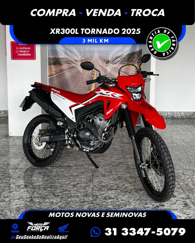 Moto Honda XR 300L 2025 Tornado