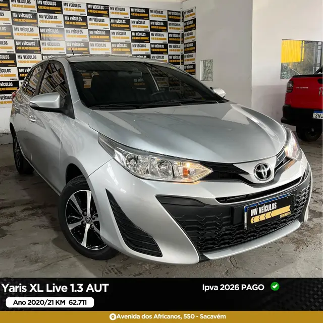 Carro Toyota Yaris 2021 1.3 XL Live CVT (Flex)