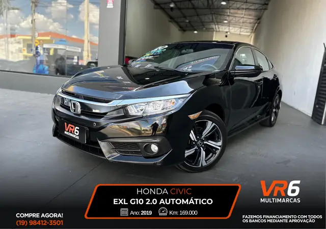 Carro Honda Civic 2019 EXL 2.0 i-VTEC CVT