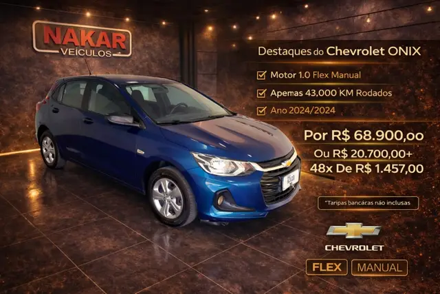 Carro Chevrolet Onix 2024 1.0