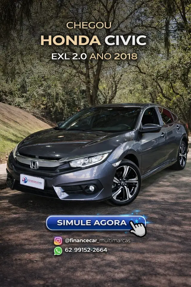 Carro Honda Civic 2018 EXL 2.0 i-VTEC CVT