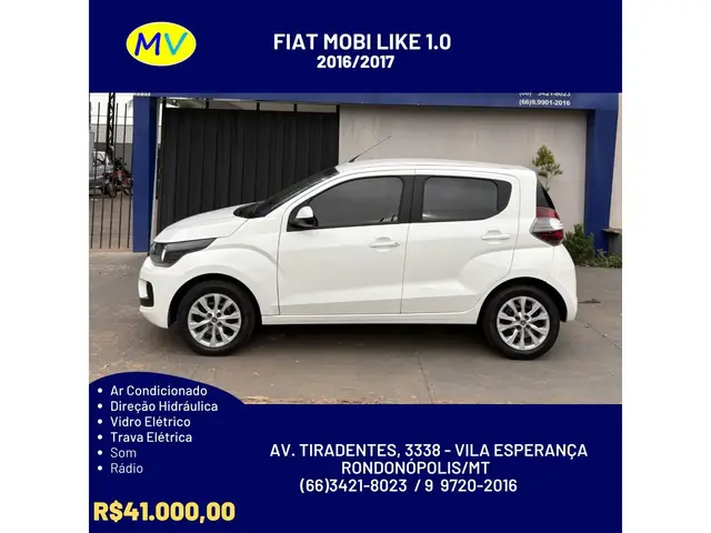 Carro Fiat Mobi 2017 Like 1.0