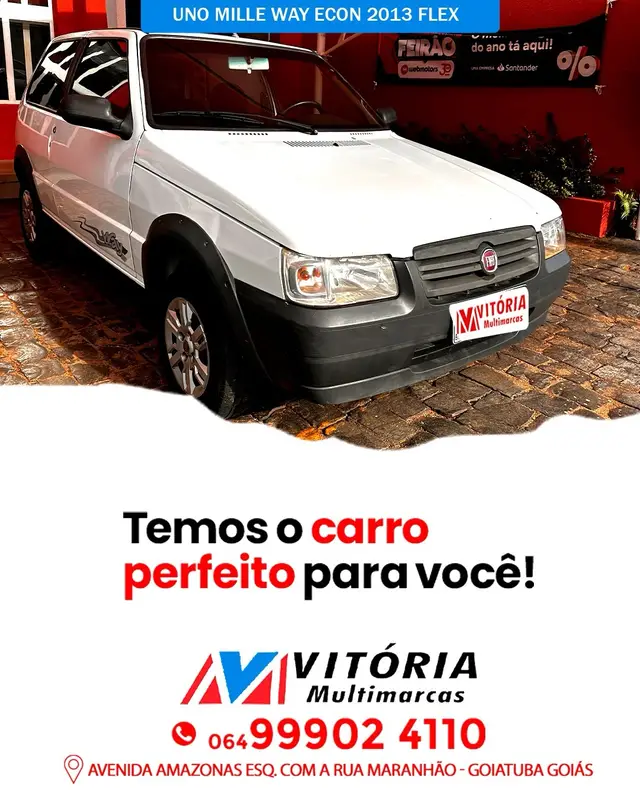 Carro Fiat Uno 2013 Way 1.0 8V (Flex) 2p