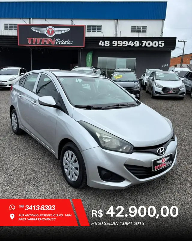 Carro Hyundai HB20S 2015 1.0 For You (Flex)