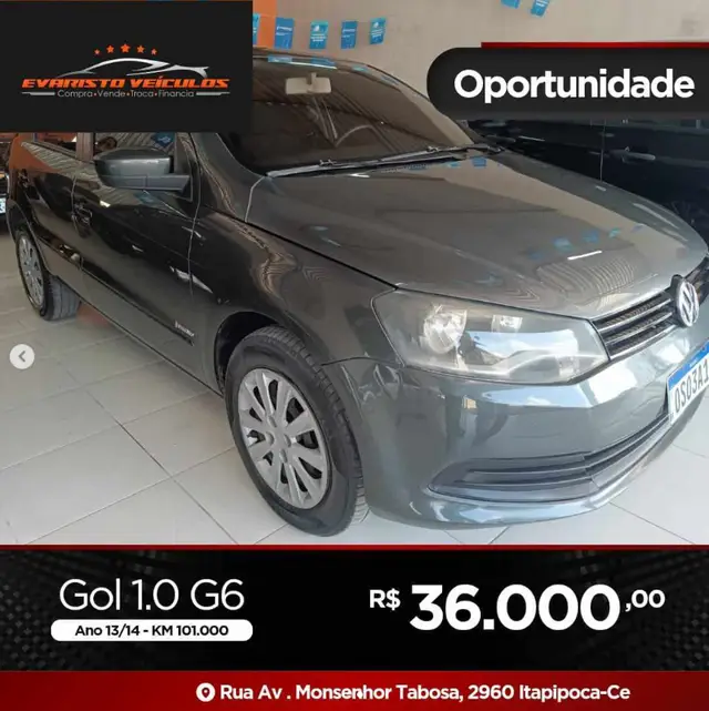 Carro Volkswagen Gol 2014 1.0 TEC (Flex) 4p