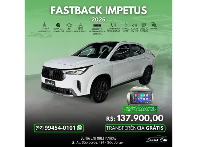 Carro Fiat Fastback 2026 Impetus T200 Hybrid