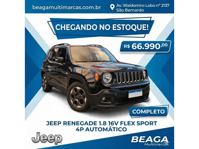 Carro Jeep Renegade 2017 Sport 1.8 4x2 (Aut) (Flex)