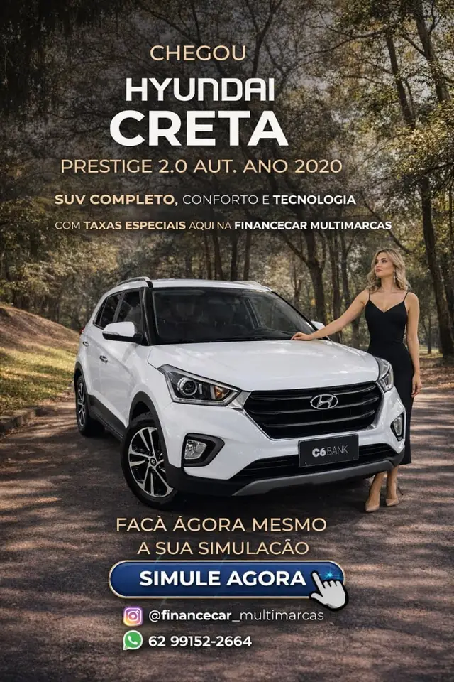 Carro Hyundai Creta 2020 Prestige 2.0 (Aut) (Flex)