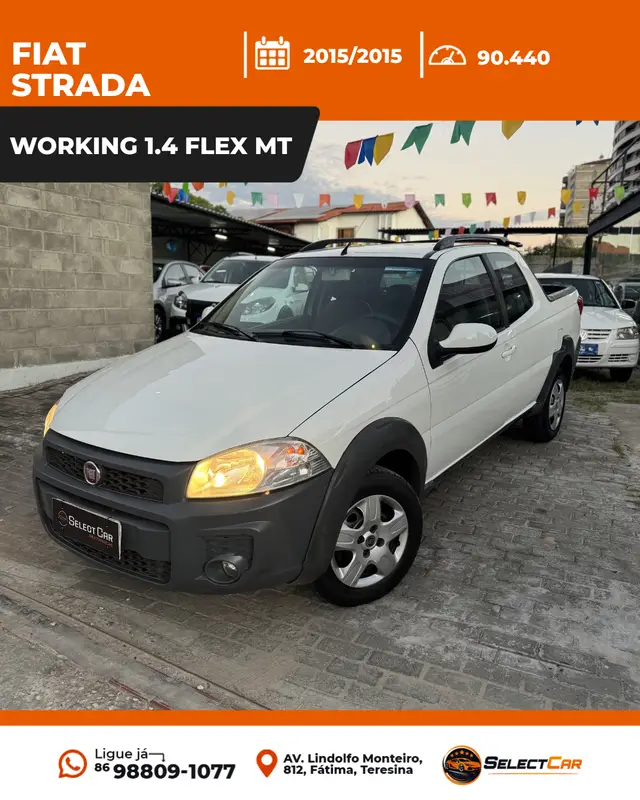 Carro Fiat Strada 2015 Working 1.4 (Flex) (Cabine Dupla)