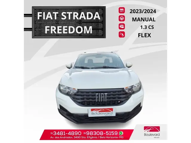 Carro Fiat Strada 2024 Freedom 1.3 Cabine Plus