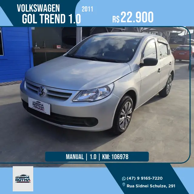 Carro Volkswagen Gol 2011 1.0 (G4) (Flex) 4p